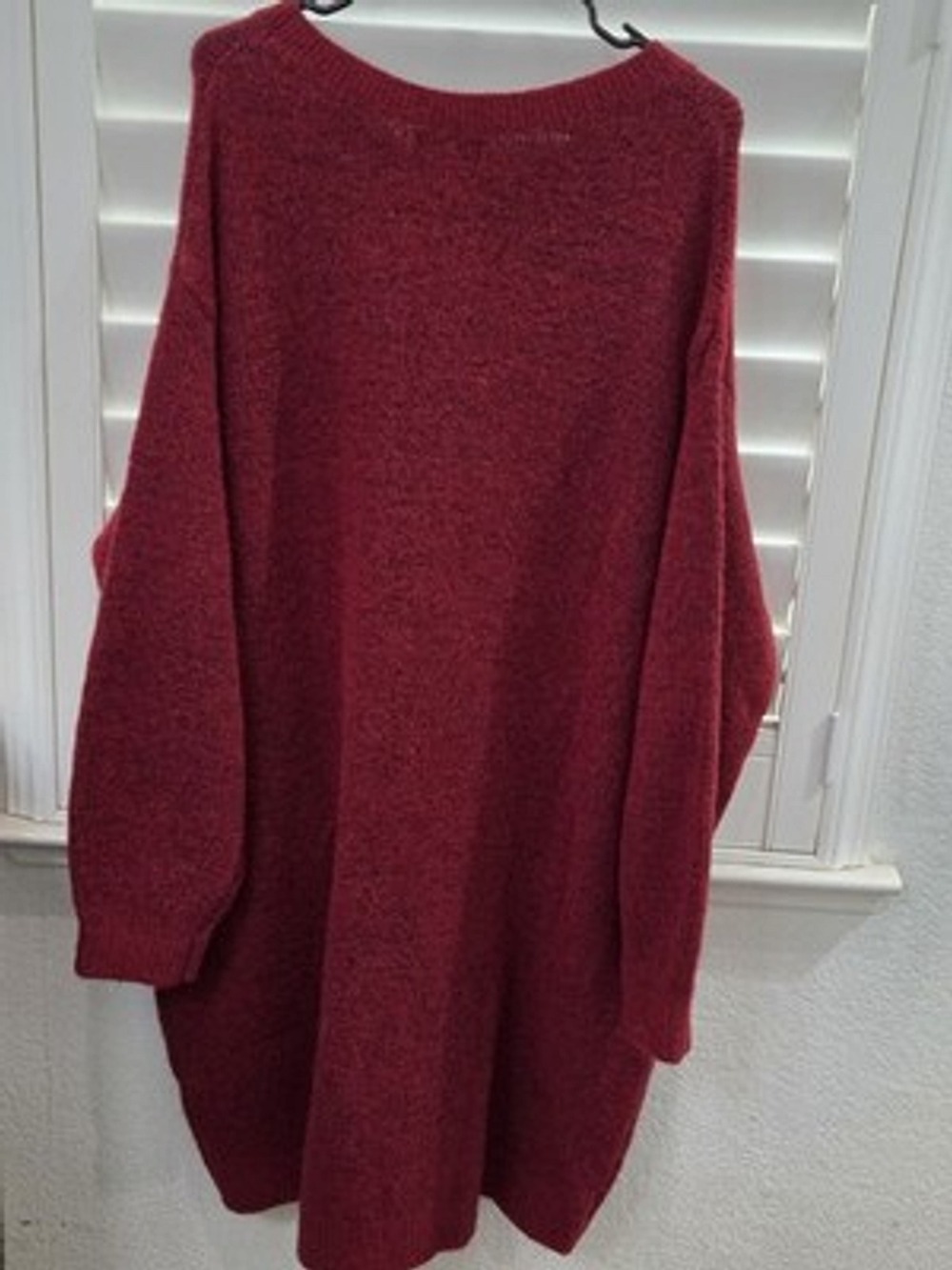 Banana Republic XL Red Marled Sweater Dress Long Sleeve Crewneck NWT $140 - Picture 7 of 13